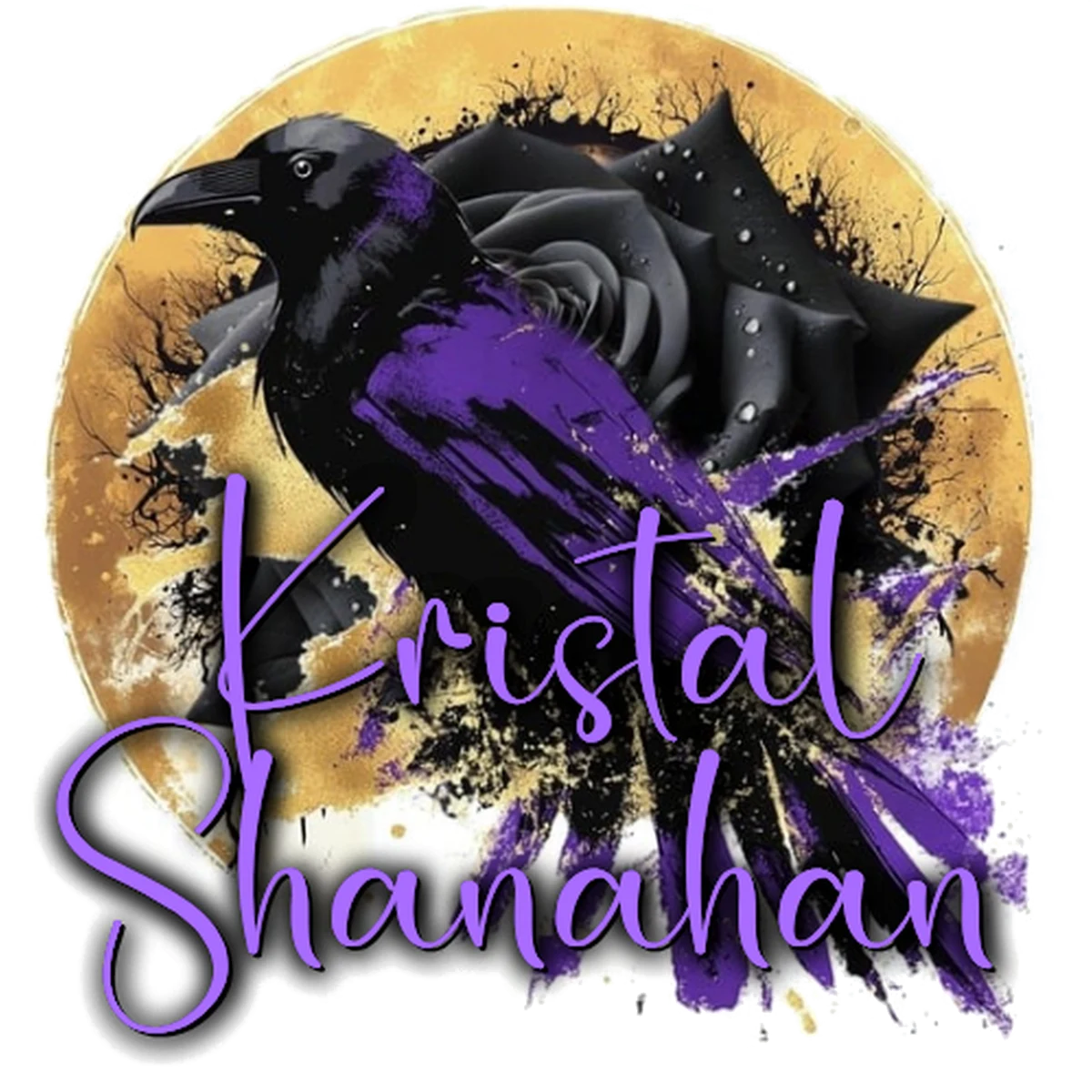 Kristal Shanahan raven and rose logo